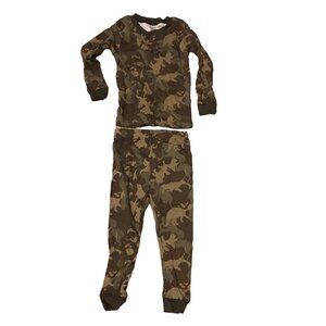 CARTER'S Pajama Set Baby Size 24 Months Green Brown Dinosaur Print